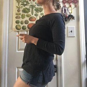 Dark gray knit tunic